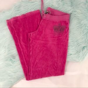 Juicy Couture Hot Pink Velour Sweatpants